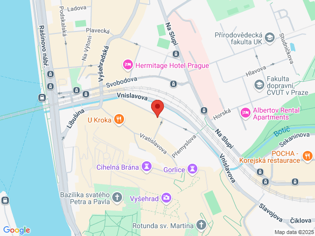 Google map: Neklanova 18, Praha 2